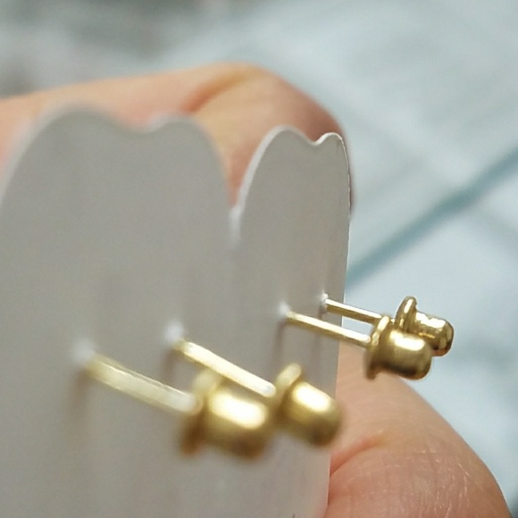 New Kids Girls Earrings gold plated CZ Pink Mouse. - Picture 7 of 9